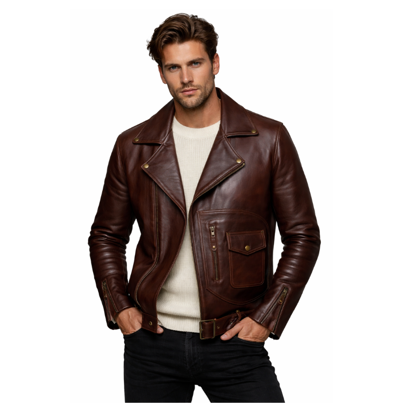 Men's Aurelian Leather Moto Jacket