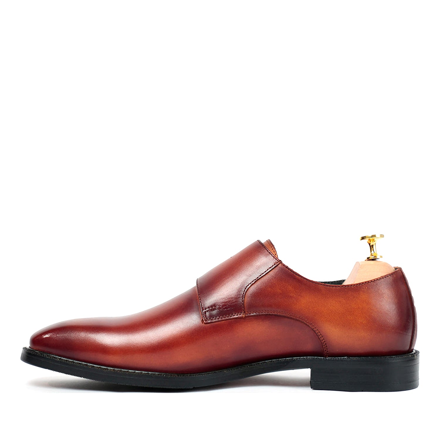 Classic Brown Monk Strap Shoes