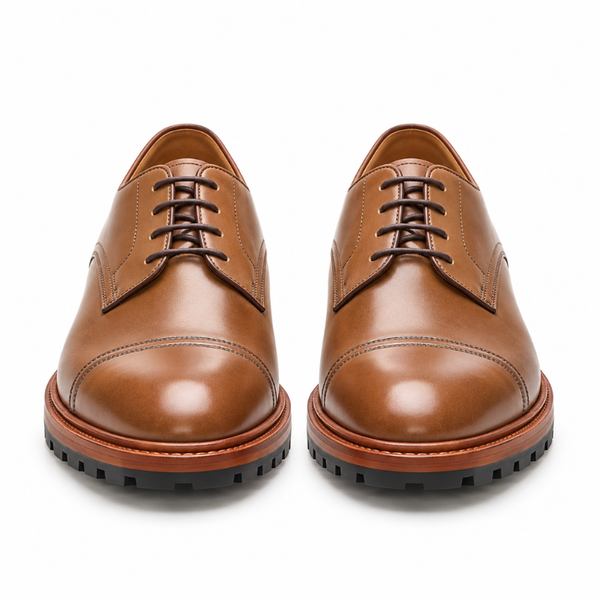 Junior Cap Toe Derby Shoe Natural Chromexcel Hand Welted New Age