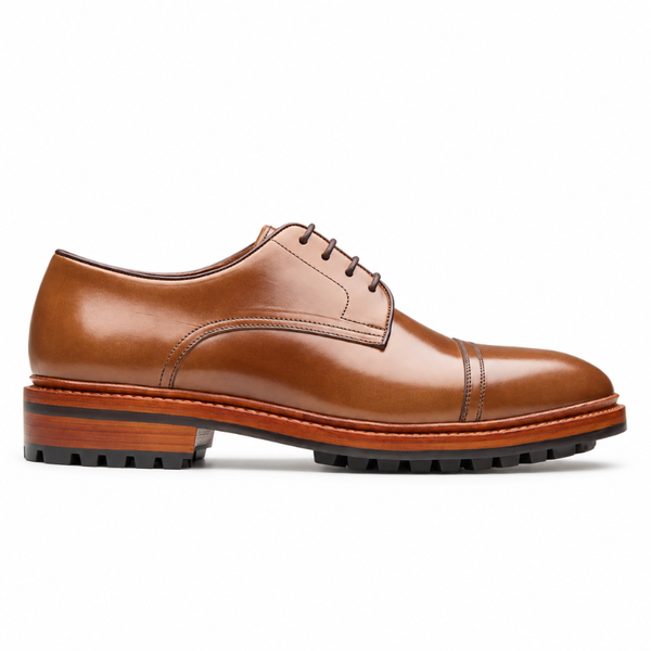 Junior Cap Toe Derby Shoe Natural Chromexcel Hand Welted New Age