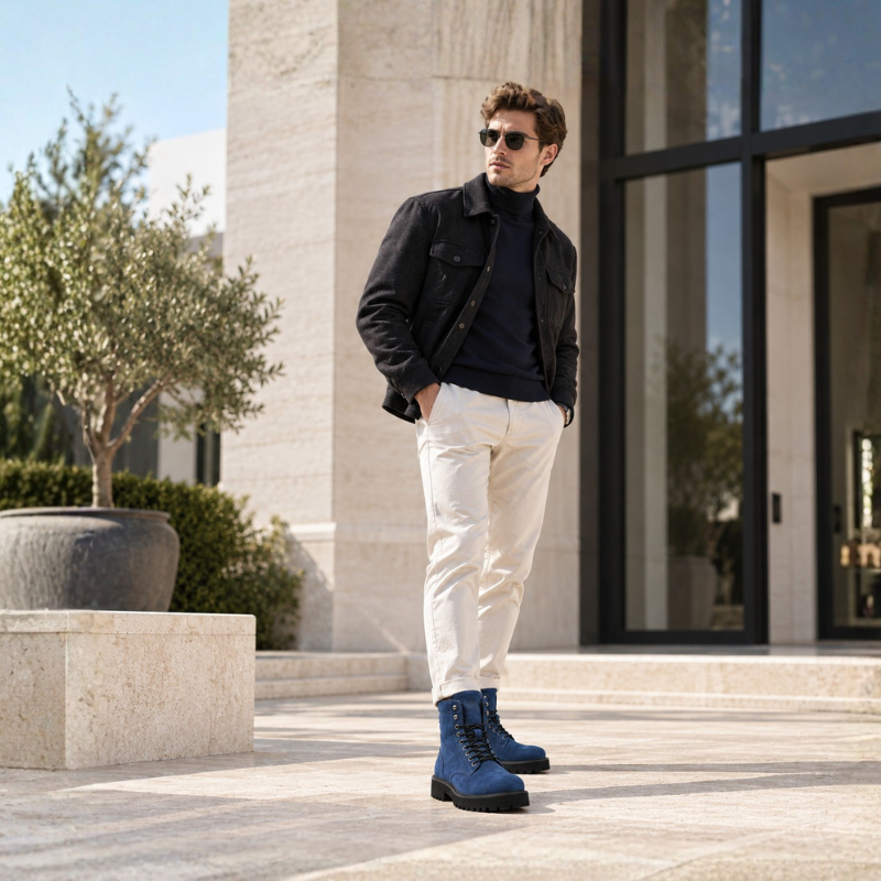 Kingsley Suede Combat Boots