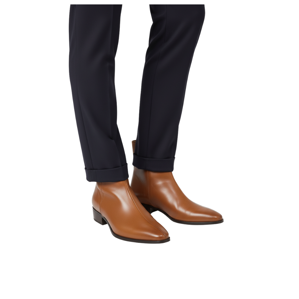 Luxe Italian Sleek Zip Sleek Ankle Boots