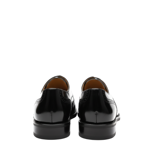 Leopard Accent Patent Oxford Shoes