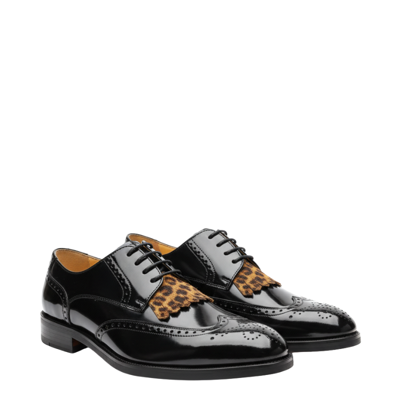 black and gold dress shoes womens Leopard Accent Patent Oxford – Italian Shoes Company dark green prom dress