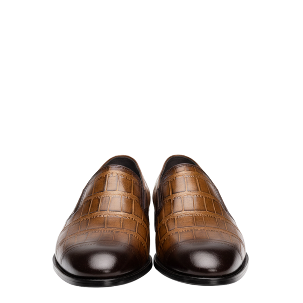 Lorenzo Croc Texture Slip-On Loafers