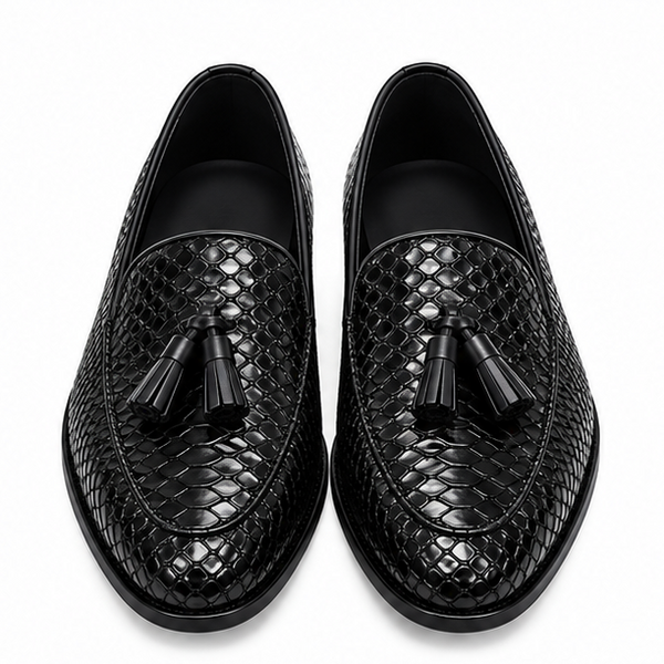 Lucerno Croc-Embossed Tassel Loafers