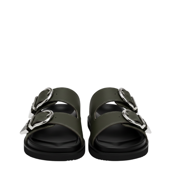 Luxe Streetwear Buckle Sandals in Rugged Sole