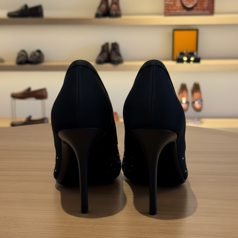 Luxury Crystal Pointed Toe Pumps High Heel