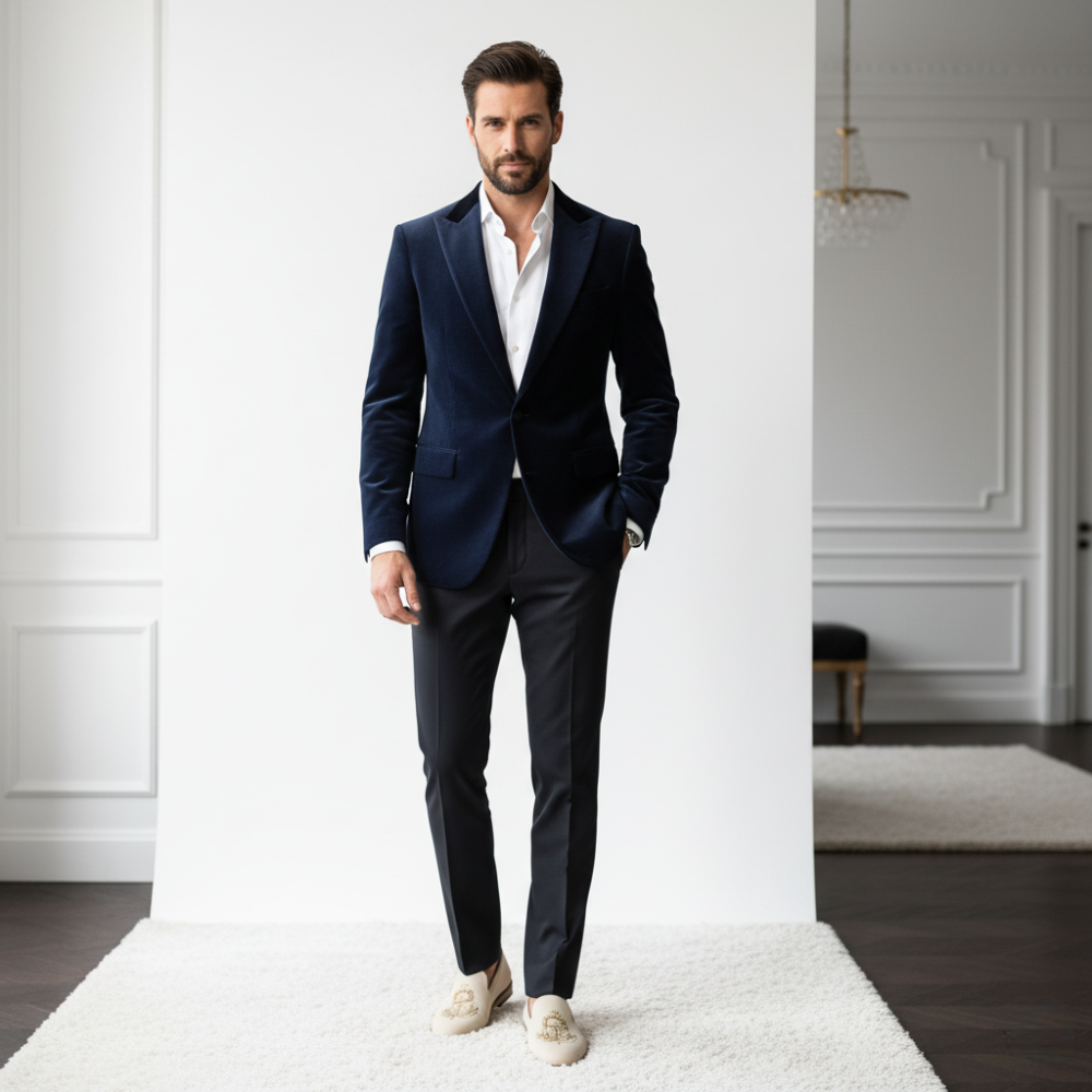 Luxury Italian Embroidered Slip-On Loafers