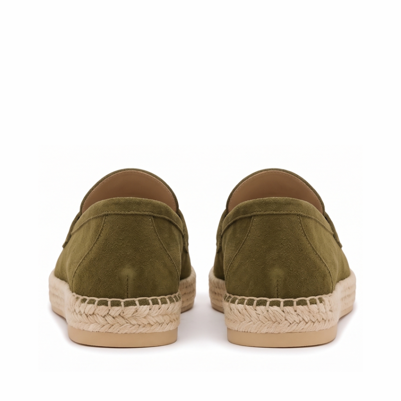 Luxury Artisan Suede Horsebit Espadrille Loafer