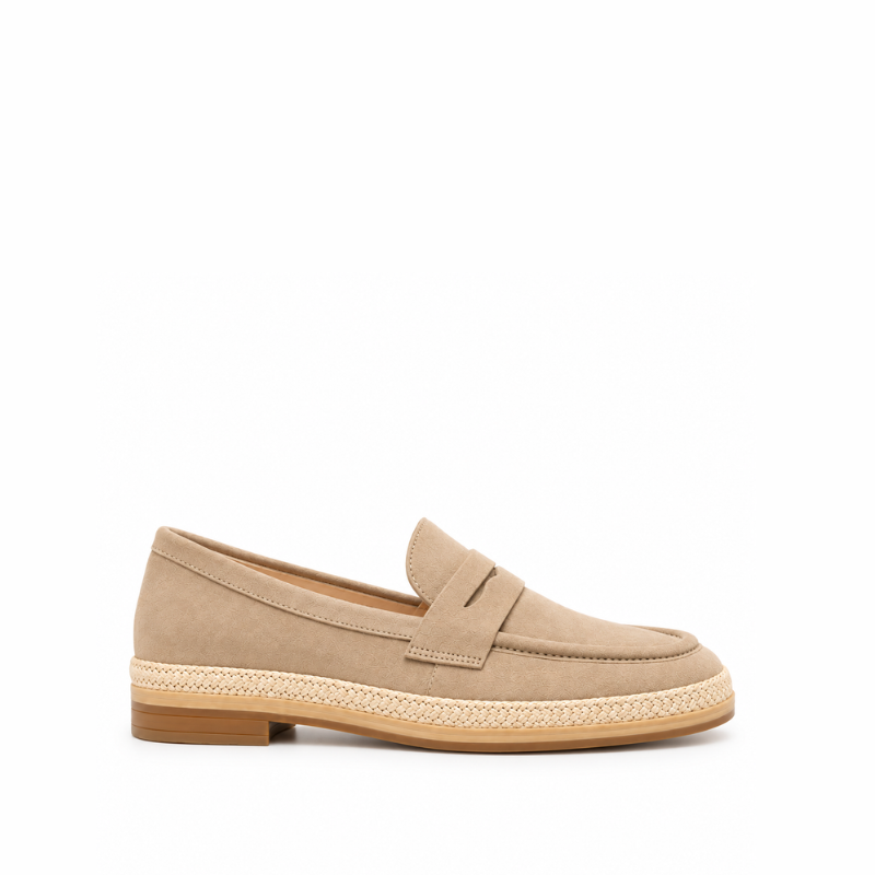 Luxury Artisan Suede Horsebit Espadrille Loafer