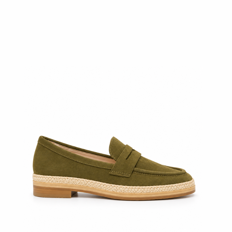 Luxury Artisan Suede Horsebit Espadrille Loafer