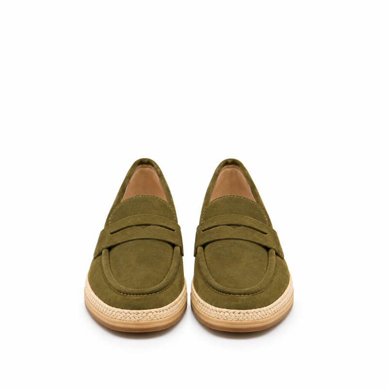 Luxury Artisan Suede Horsebit Espadrille Loafer