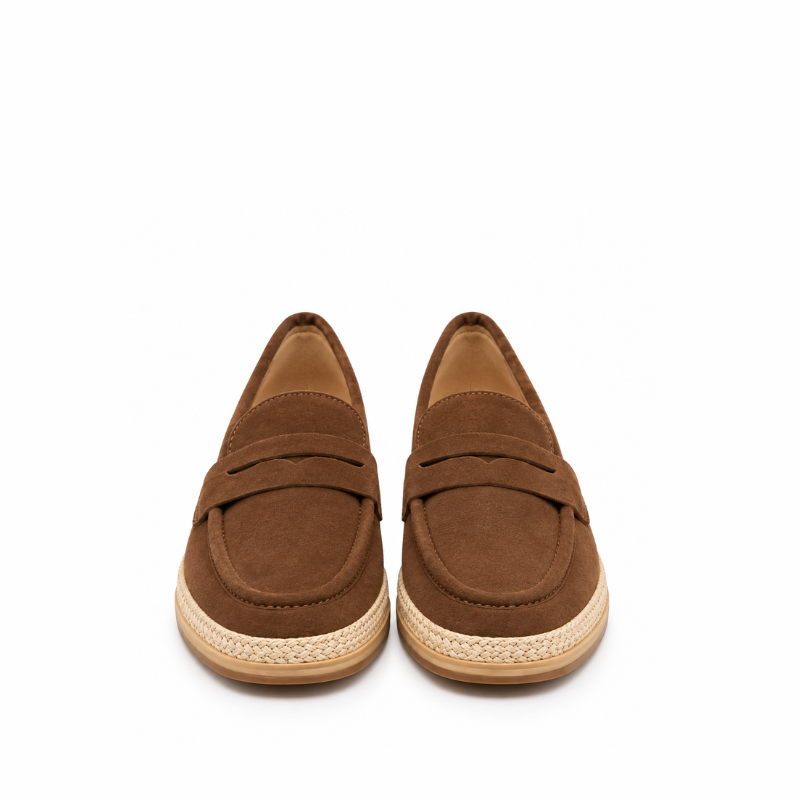 Luxury Artisan Suede Horsebit Espadrille Loafer