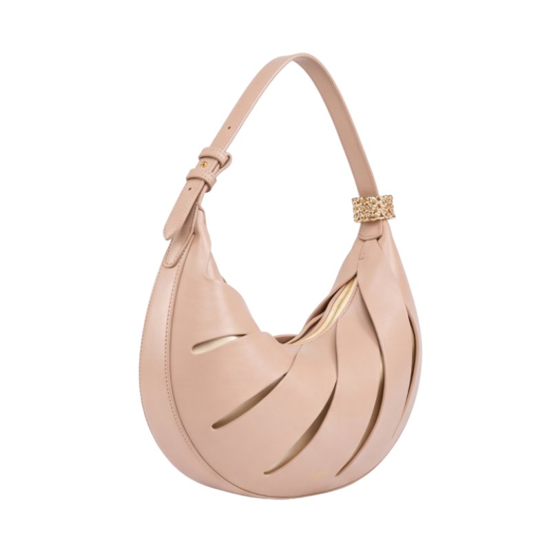 Luxury Crescent Leather Handbag