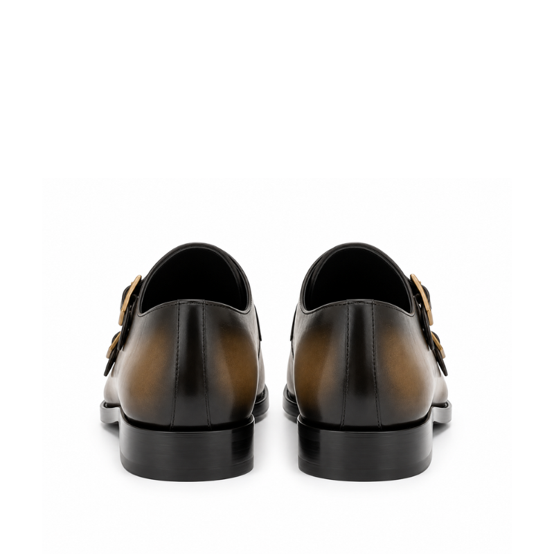 Luxury Dual Tone Double Monk Strap Shoe