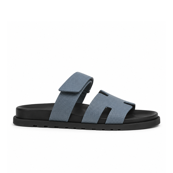 Luxury Sandal with Textured Buckle Strap