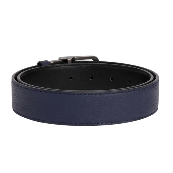 Midnight Pebble Grain Automatic Leather Belt