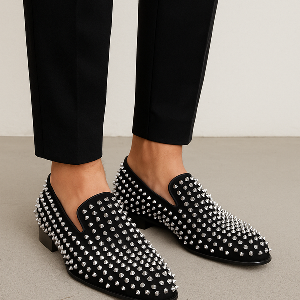 Italain Edition Spiked Slip on Shoes for Mens
