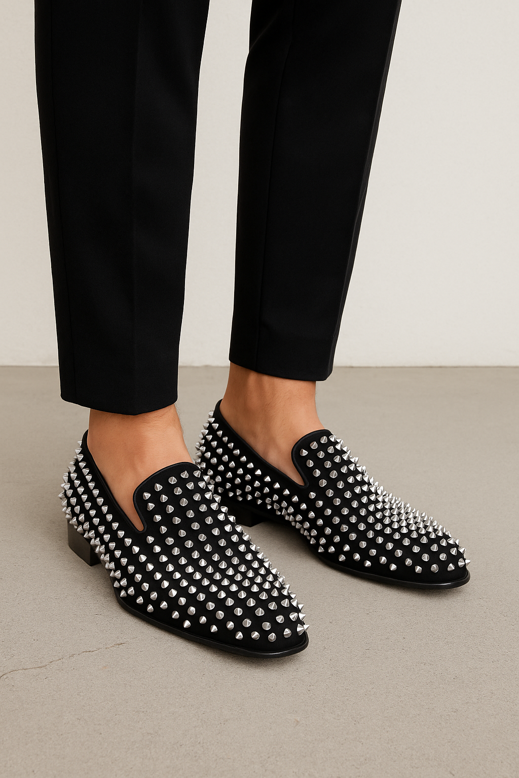 Italain Edition Spiked Slip-on Shoes for Men's