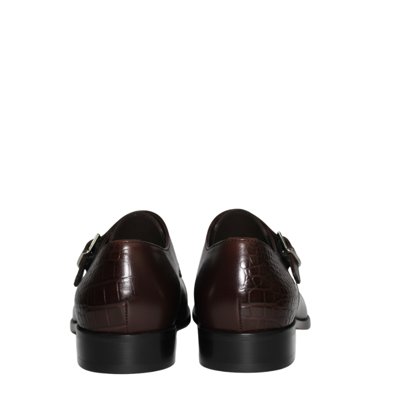 Magnora Croc Cap Monk Strap Shoes