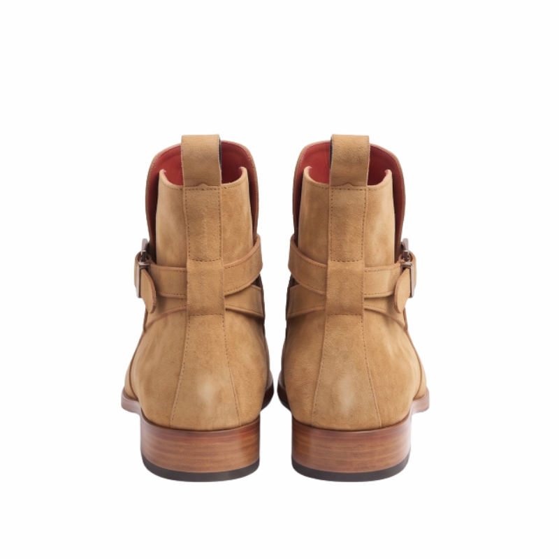 Manlio Suede Buckle Jodhpur Ankle Boots