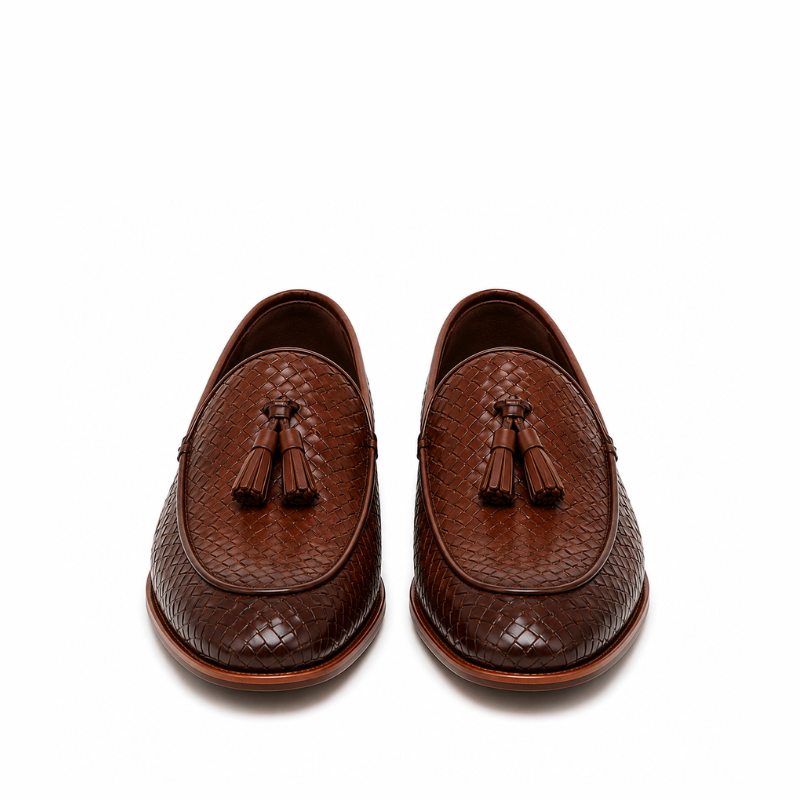 Matteo Classic Woven Tassel Loafers