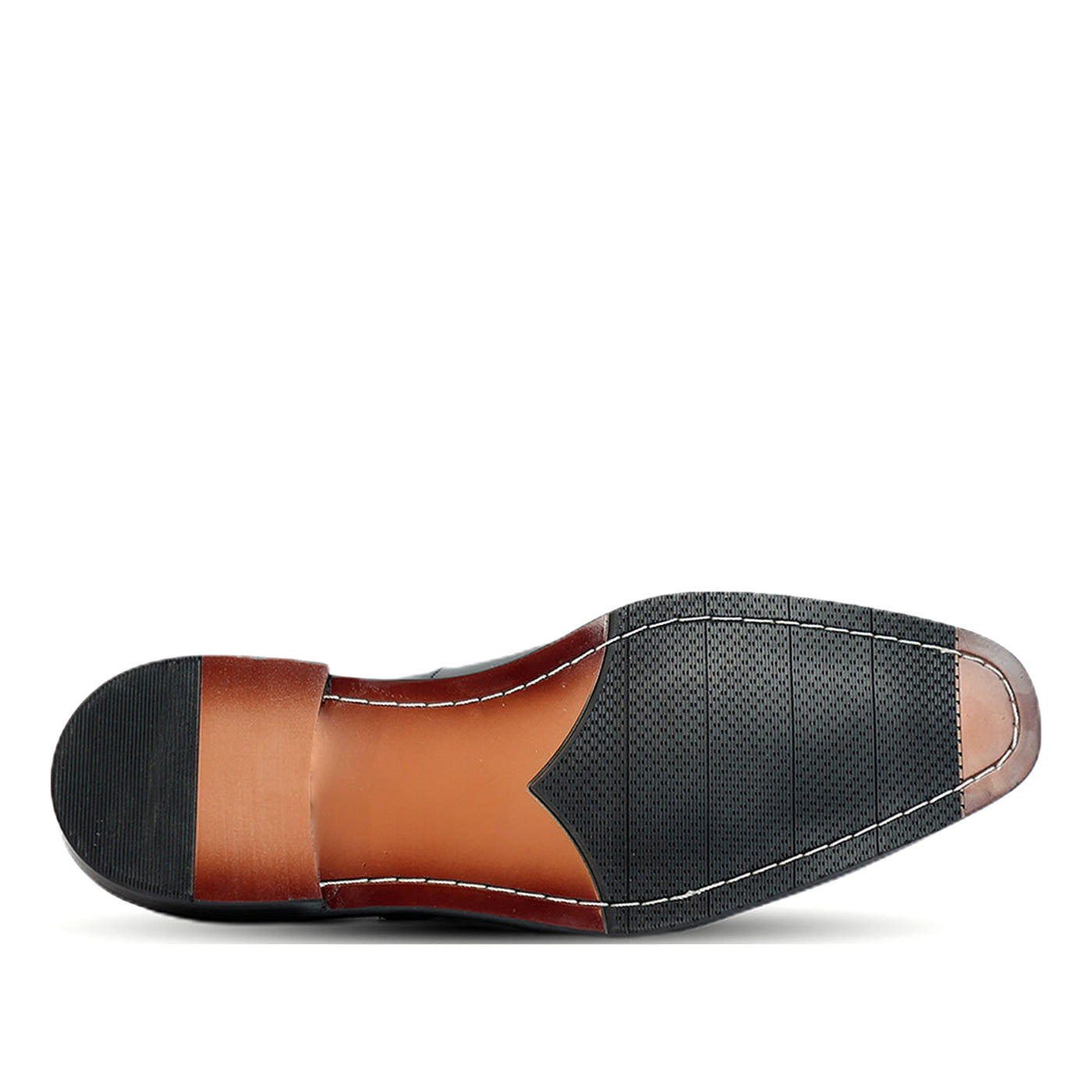Melvin Plain Leather Single MonkStraps Shoe Black
