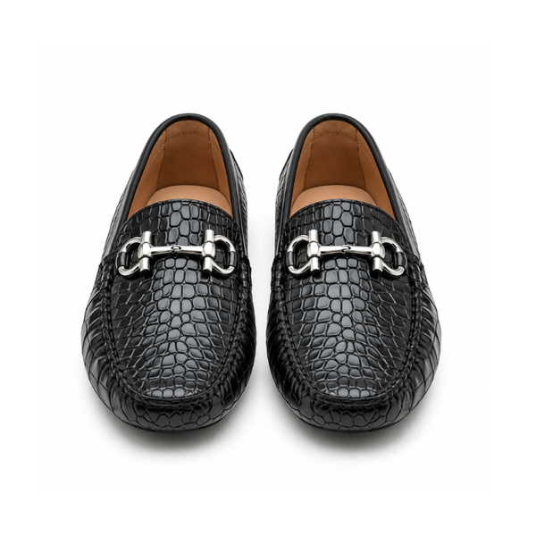 Men Nes Croc Emboss Driving Loafer