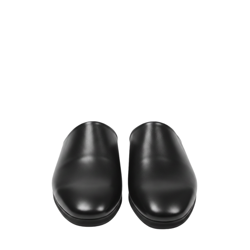Men Striped Slip On Leather Slippers