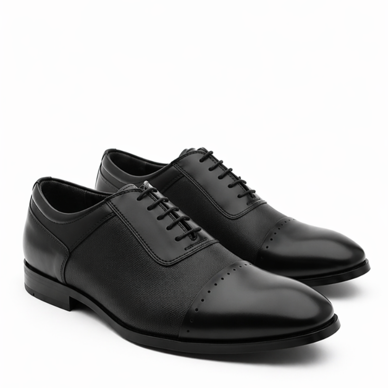 Men Textured Leather Oxford Shoes