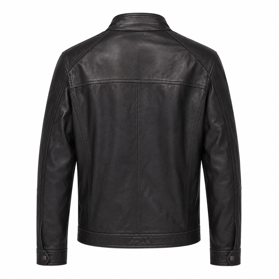 Men's Classic Italian Leather Racer Jacket