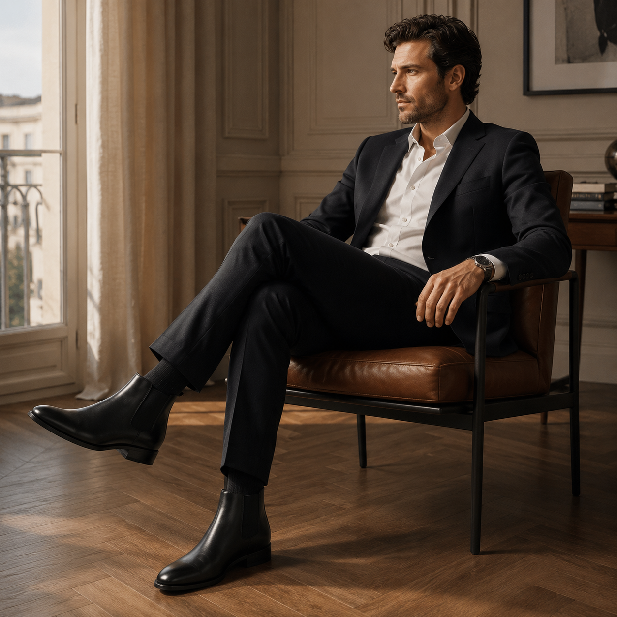 Men's High-Top Chelsea Boots