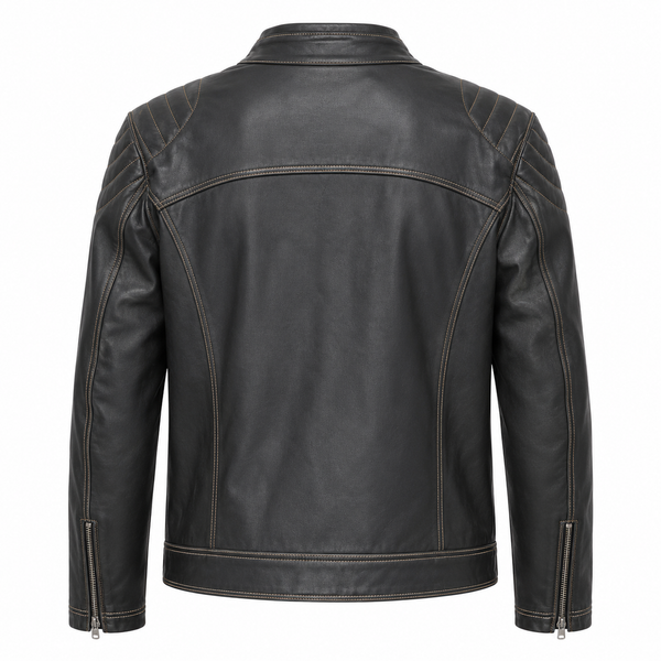 Men's Luxury Quilted Leather Biker Jacket