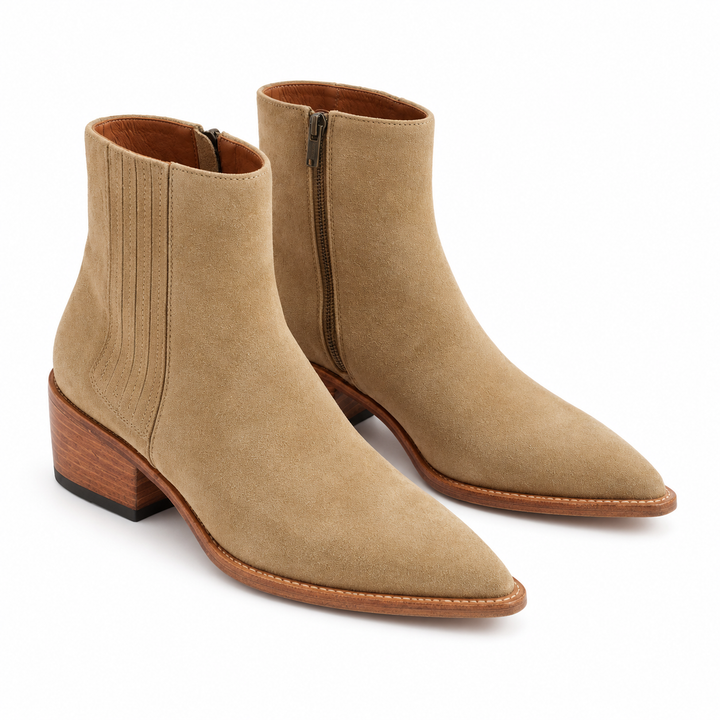 Men’s Pointed-Toe Suede Ankle Boots