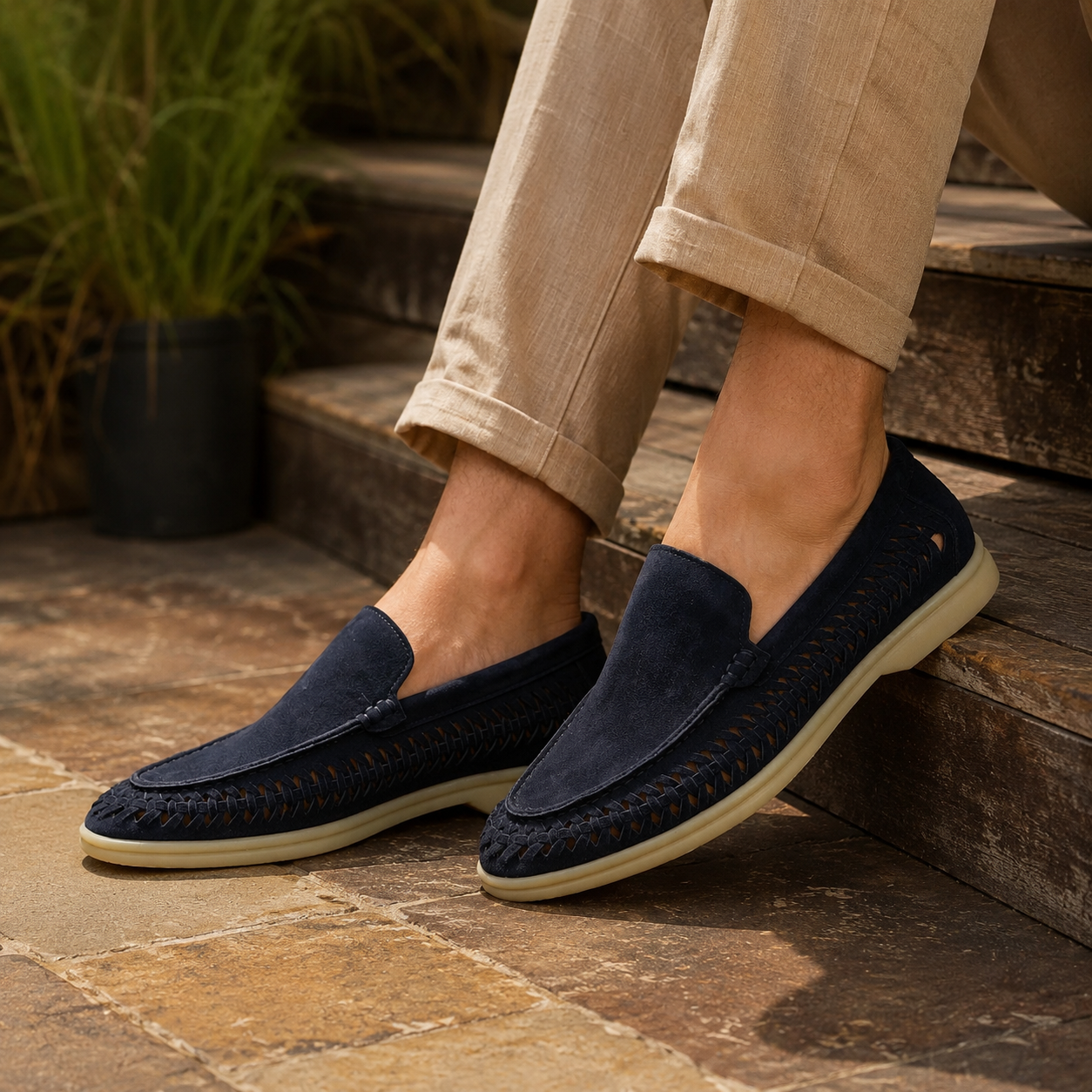 Men's Weave Summer Ease Slip-On Loafers