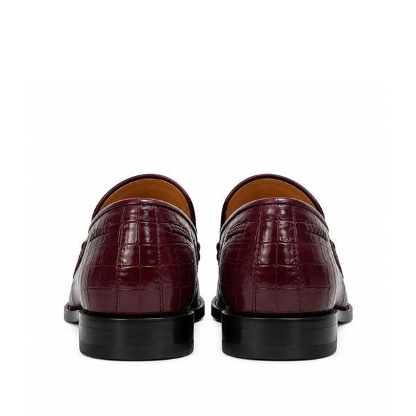 Midnight Croc Tassel Signature Loafers
