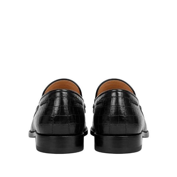 Midnight Croc Tassel Signature Loafers