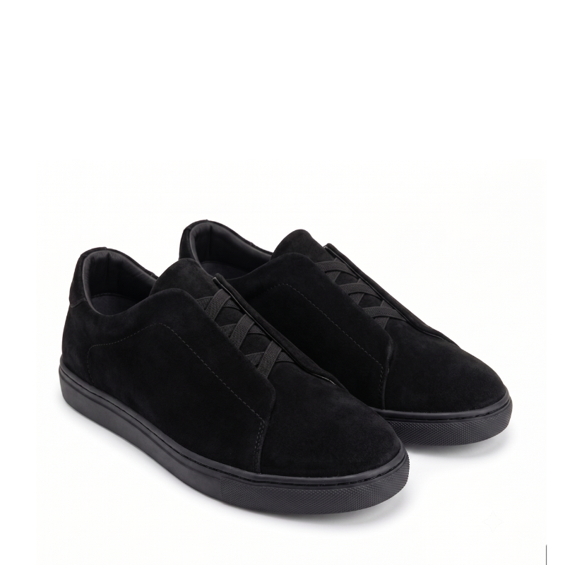 Midnight Gavin Suede Triple Stitch Sneaker