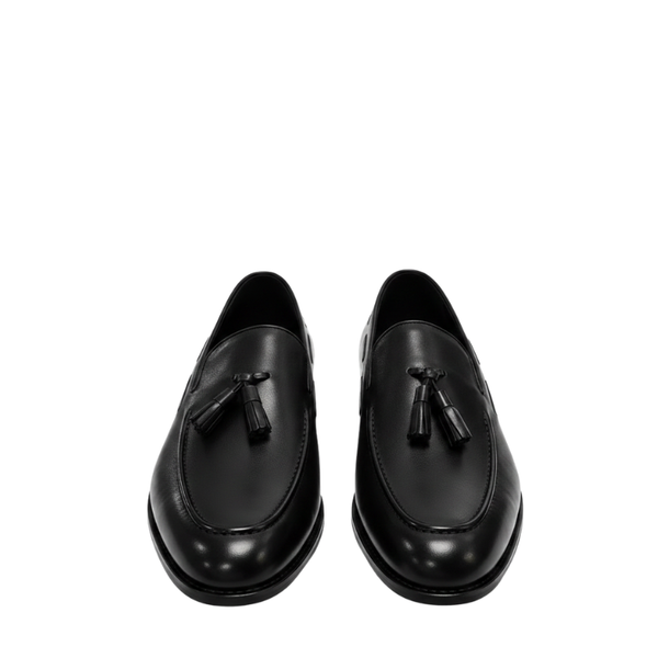 Midnight Tassel Loafer With Italian Elegance