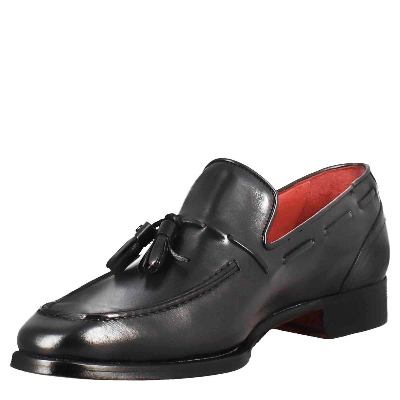Black Square Toe Moccasin
