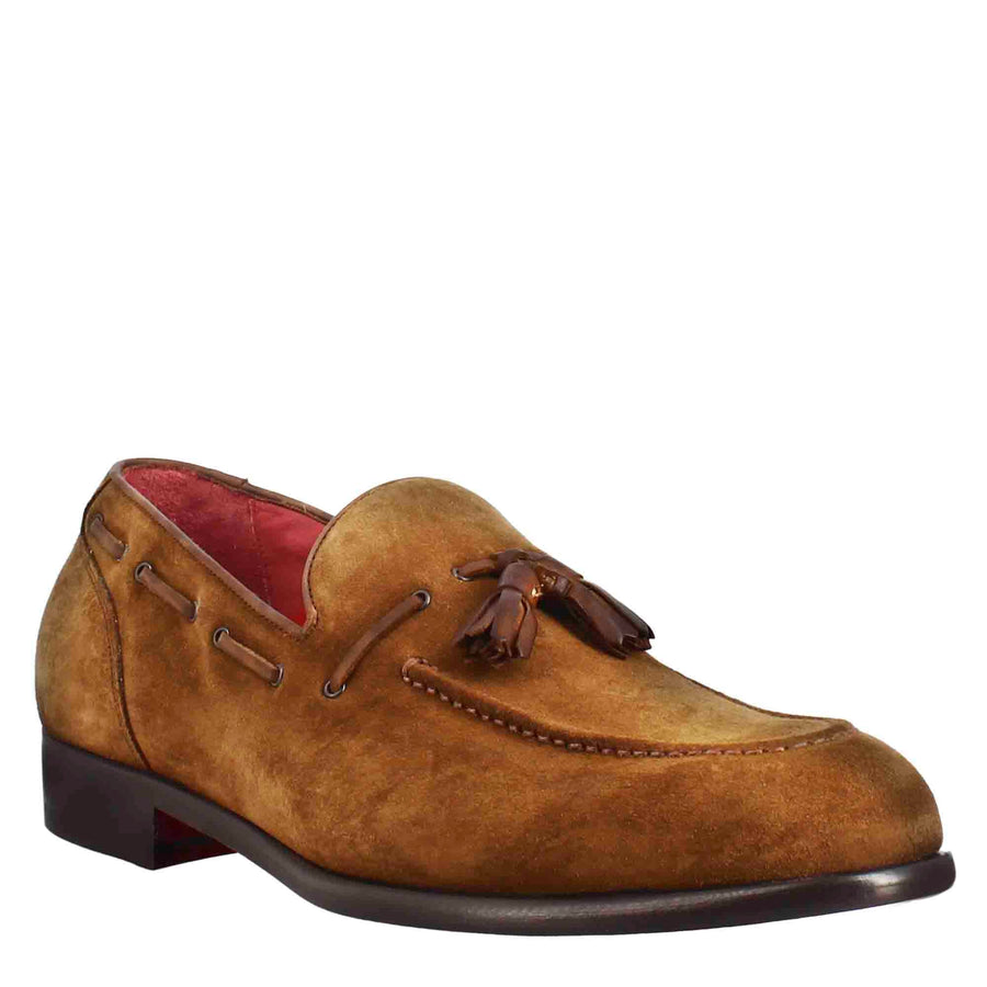 Double Suede Leather Tassel Loafer