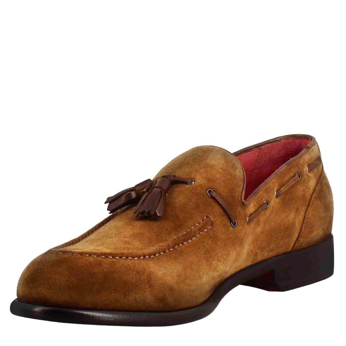 Double Suede Leather Tassel Loafer
