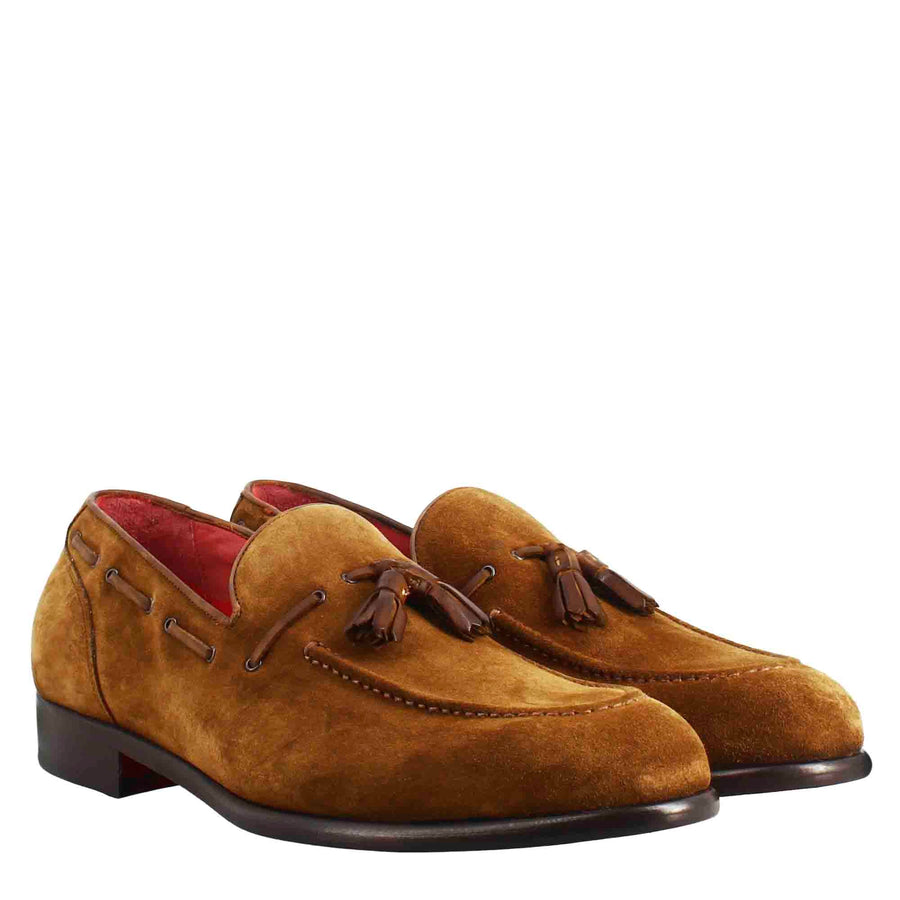 Double Suede Leather Tassel Loafer