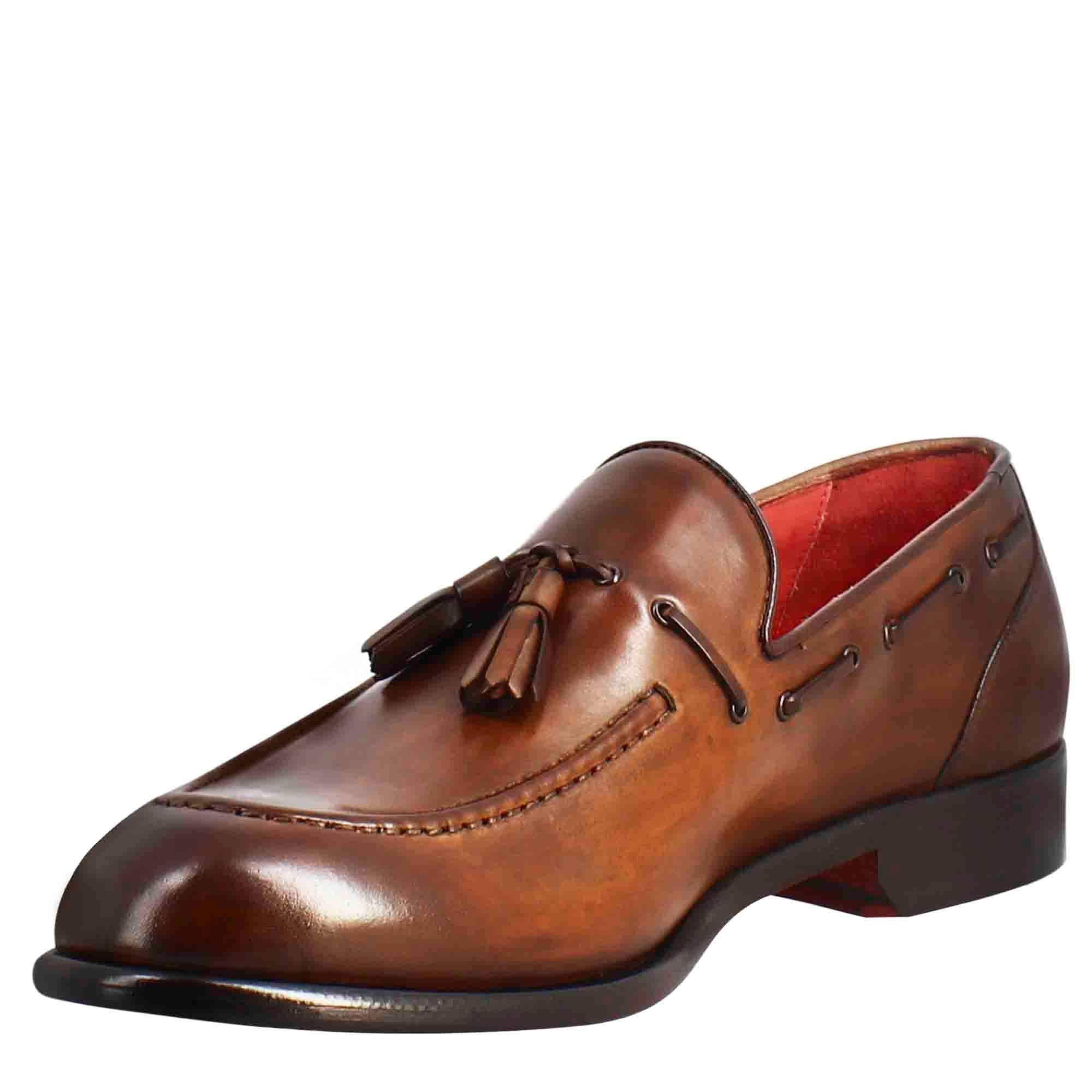 Light Brown Leather Moccasin