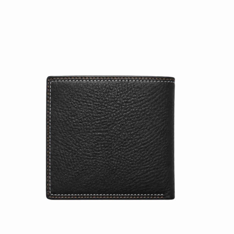Mocha Heritage Contrast-Stitch Bifold Wallet