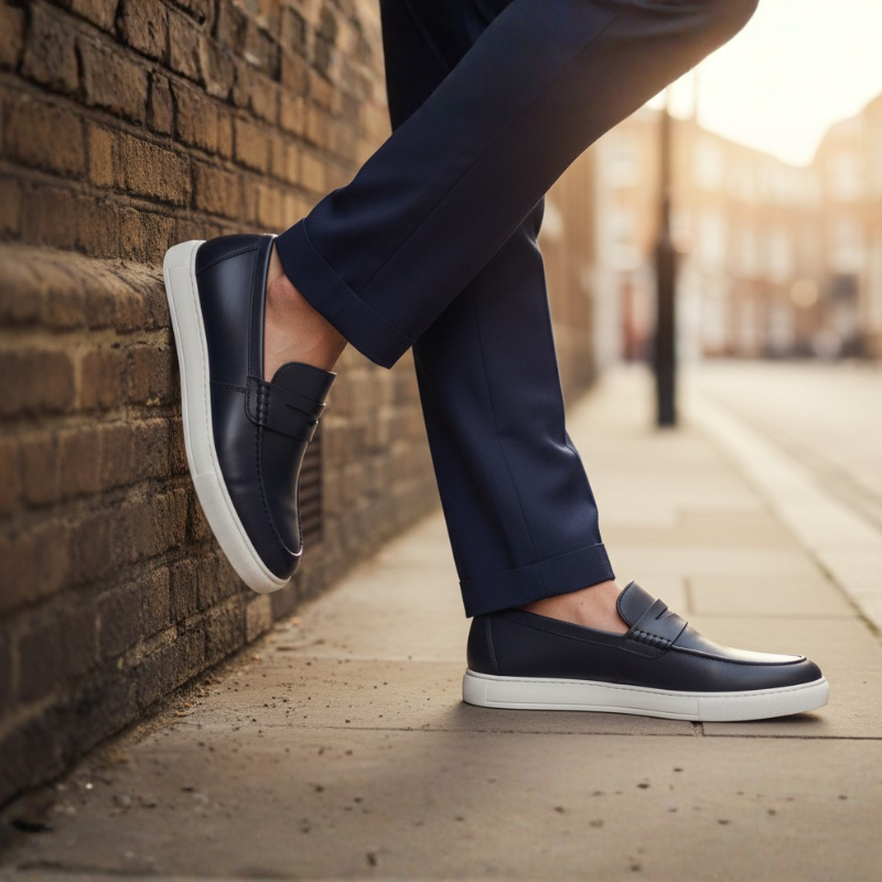 Monarch Flow Contrast Sole Penny Loafers