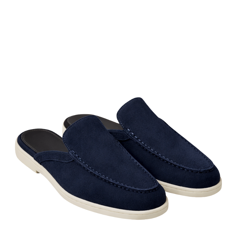 Azure Drift Suede Relaxed Fit Mule