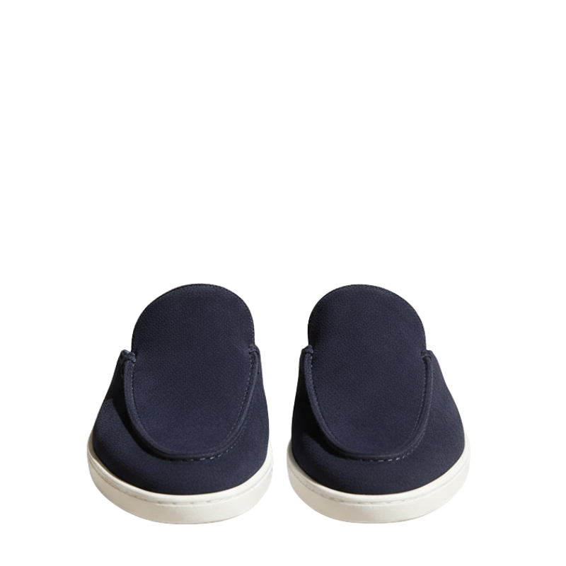 Azure Drift Suede Relaxed Fit Mule