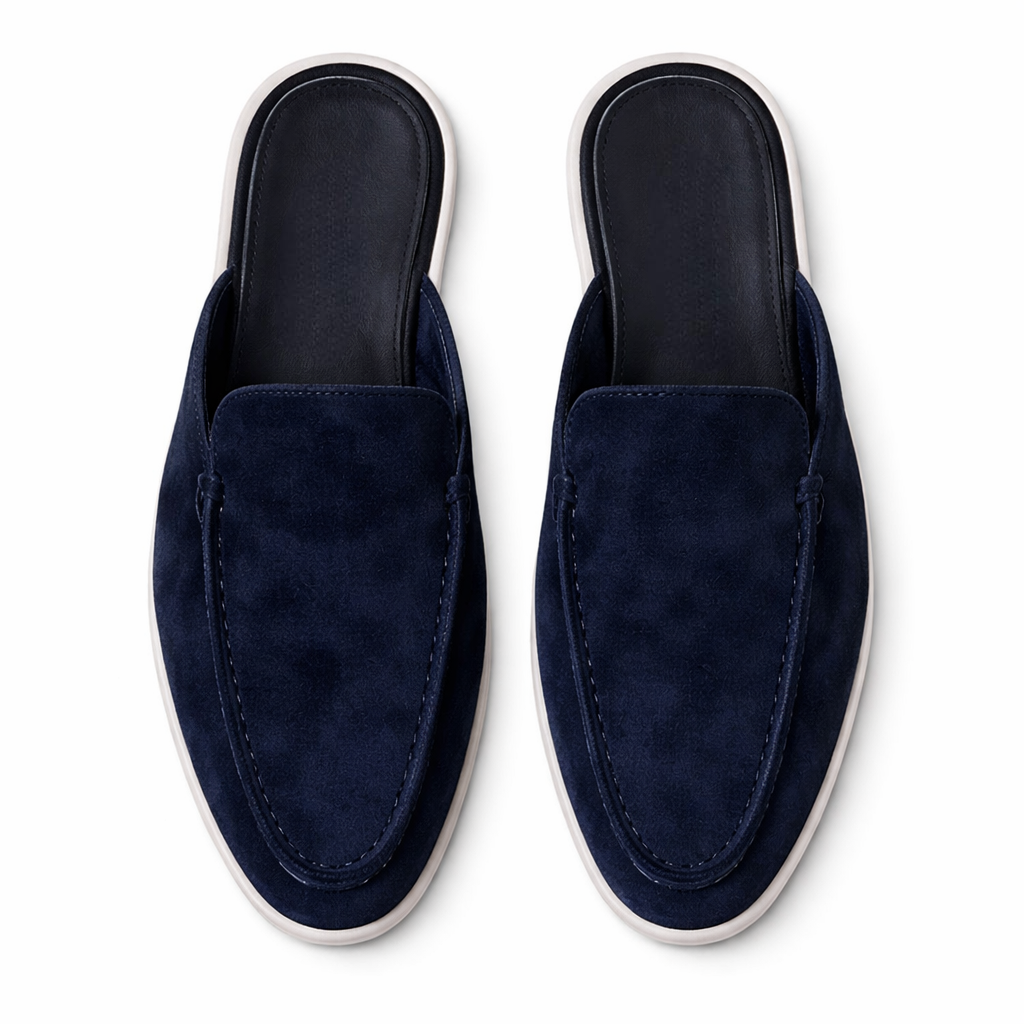 Azure Drift Suede Relaxed Fit Mule